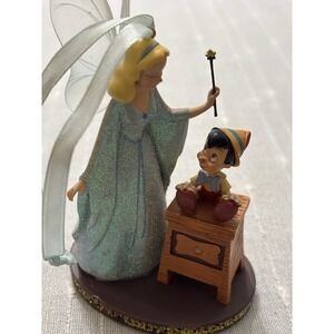 Disney Sketchbook RARE Pinocchio & Blue Fairy Christmas Ornament No Box See Desc